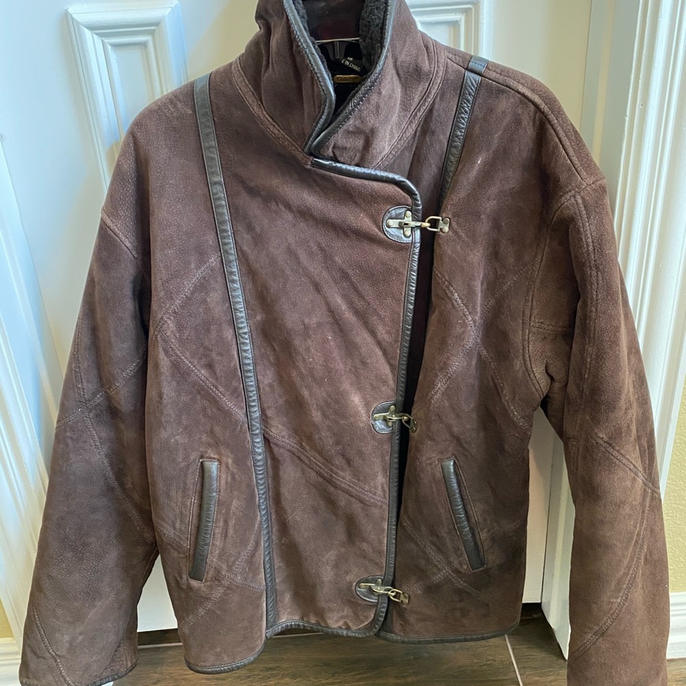 BROWN SUEDE JACKET LEATHER JACKET